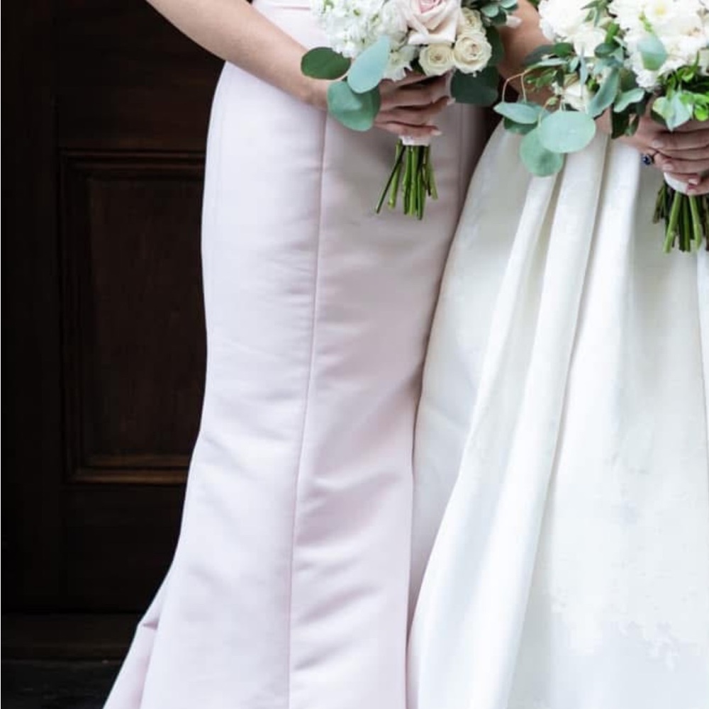 Amsale light Pink bridesmaids dress
